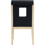 Gwendolyn Vegan Leather Upholstered Dining Side Chair in Black