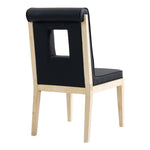 Gwendolyn Vegan Leather Upholstered Dining Side Chair in Black