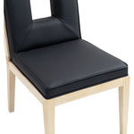 Gwendolyn Vegan Leather Upholstered Dining Side Chair in Black
