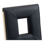 Gwendolyn Vegan Leather Upholstered Dining Side Chair in Black