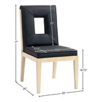 Gwendolyn Vegan Leather Upholstered Dining Side Chair in Black