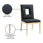 Gwendolyn Vegan Leather Upholstered Dining Side Chair in Black