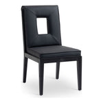 Gwendolyn Vegan Leather Upholstered Dining Side Chair in Black