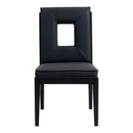 Gwendolyn Vegan Leather Upholstered Dining Side Chair in Black