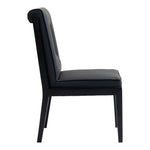 Gwendolyn Vegan Leather Upholstered Dining Side Chair in Black
