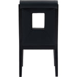 Gwendolyn Vegan Leather Upholstered Dining Side Chair in Black