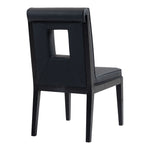 Gwendolyn Vegan Leather Upholstered Dining Side Chair in Black