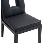 Gwendolyn Vegan Leather Upholstered Dining Side Chair in Black