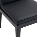 Gwendolyn Vegan Leather Upholstered Dining Side Chair in Black