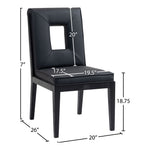 Gwendolyn Vegan Leather Upholstered Dining Side Chair in Black