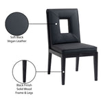 Gwendolyn Vegan Leather Upholstered Dining Side Chair in Black