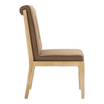 Gwendolyn Vegan Leather Upholstered Dining Side Chair in Brown