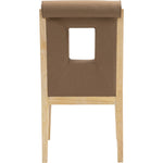 Gwendolyn Vegan Leather Upholstered Dining Side Chair in Brown