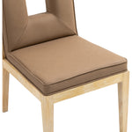Gwendolyn Vegan Leather Upholstered Dining Side Chair in Brown