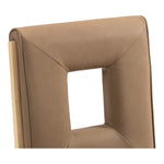 Gwendolyn Vegan Leather Upholstered Dining Side Chair in Brown