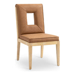 Gwendolyn Vegan Leather Upholstered Dining Side Chair in Cognac