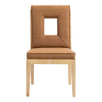 Gwendolyn Vegan Leather Upholstered Dining Side Chair in Cognac
