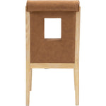 Gwendolyn Vegan Leather Upholstered Dining Side Chair in Cognac