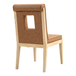 Gwendolyn Vegan Leather Upholstered Dining Side Chair in Cognac