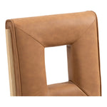 Gwendolyn Vegan Leather Upholstered Dining Side Chair in Cognac