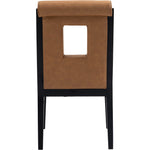 Gwendolyn Vegan Leather Upholstered Dining Side Chair in Cognac