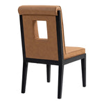 Gwendolyn Vegan Leather Upholstered Dining Side Chair in Cognac