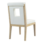 Gwendolyn Vegan Leather Upholstered Dining Side Chair in Cream