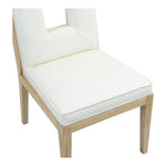 Gwendolyn Vegan Leather Upholstered Dining Side Chair in Cream