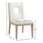 Gwendolyn Vegan Leather Upholstered Dining Side Chair in Cream