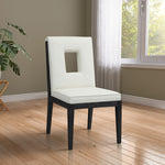 Gwendolyn Vegan Leather Upholstered Dining Side Chair in Cream