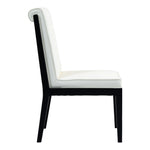 Gwendolyn Vegan Leather Upholstered Dining Side Chair in Cream