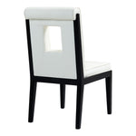 Gwendolyn Vegan Leather Upholstered Dining Side Chair in Cream