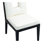 Gwendolyn Vegan Leather Upholstered Dining Side Chair in Cream