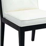Gwendolyn Vegan Leather Upholstered Dining Side Chair in Cream