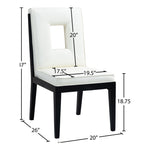 Gwendolyn Vegan Leather Upholstered Dining Side Chair in Cream