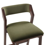 Patricia Wood Upholstered Counter Stool in Turtle Green