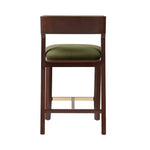 Patricia Wood Upholstered Counter Stool in Turtle Green