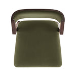 Patricia Wood Upholstered Counter Stool in Turtle Green