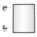 Hammer Iron Mirror in Black