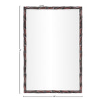 Hammer Iron Mirror in Brown
