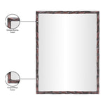 Hammer Iron Mirror in Brown