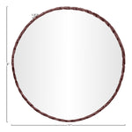 Hammer Iron Mirror in Brown