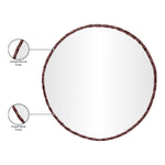 Hammer Iron Mirror in Brown