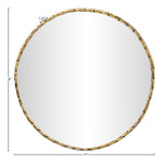Hammer Iron Mirror in Gold