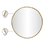 Hammer Iron Mirror in Gold