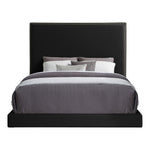Harlie Velvet Upholstered King Bed in Black