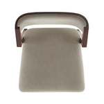 Patricia Wood Upholstered Counter Stool in Linen