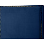 Harlie Velvet Upholstered King Bed in Navy