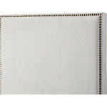 Harlie Velvet Upholstered Queen Bed in Cream