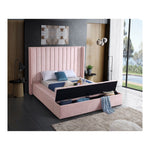 Kiki Velvet Upholstered King Bed (3 Boxes) in Pink